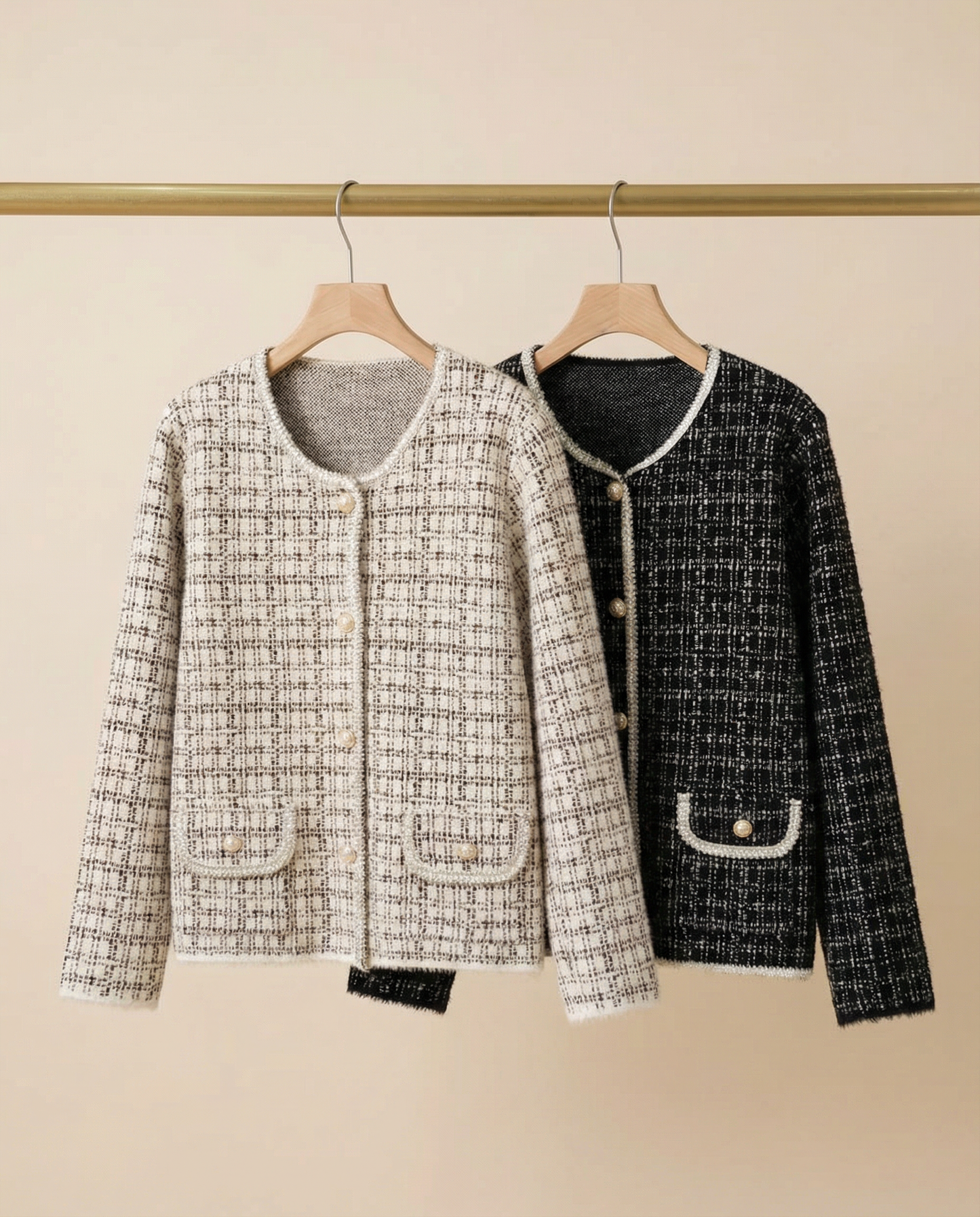 Chaqueta Soft Tweed Estructura Clásica