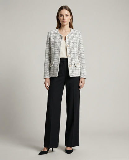 Chaqueta Soft Tweed Estructura Clásica