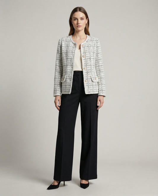 Chaqueta Soft Tweed Estructura Clásica