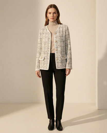 Chaqueta Soft Tweed Estructura Clásica