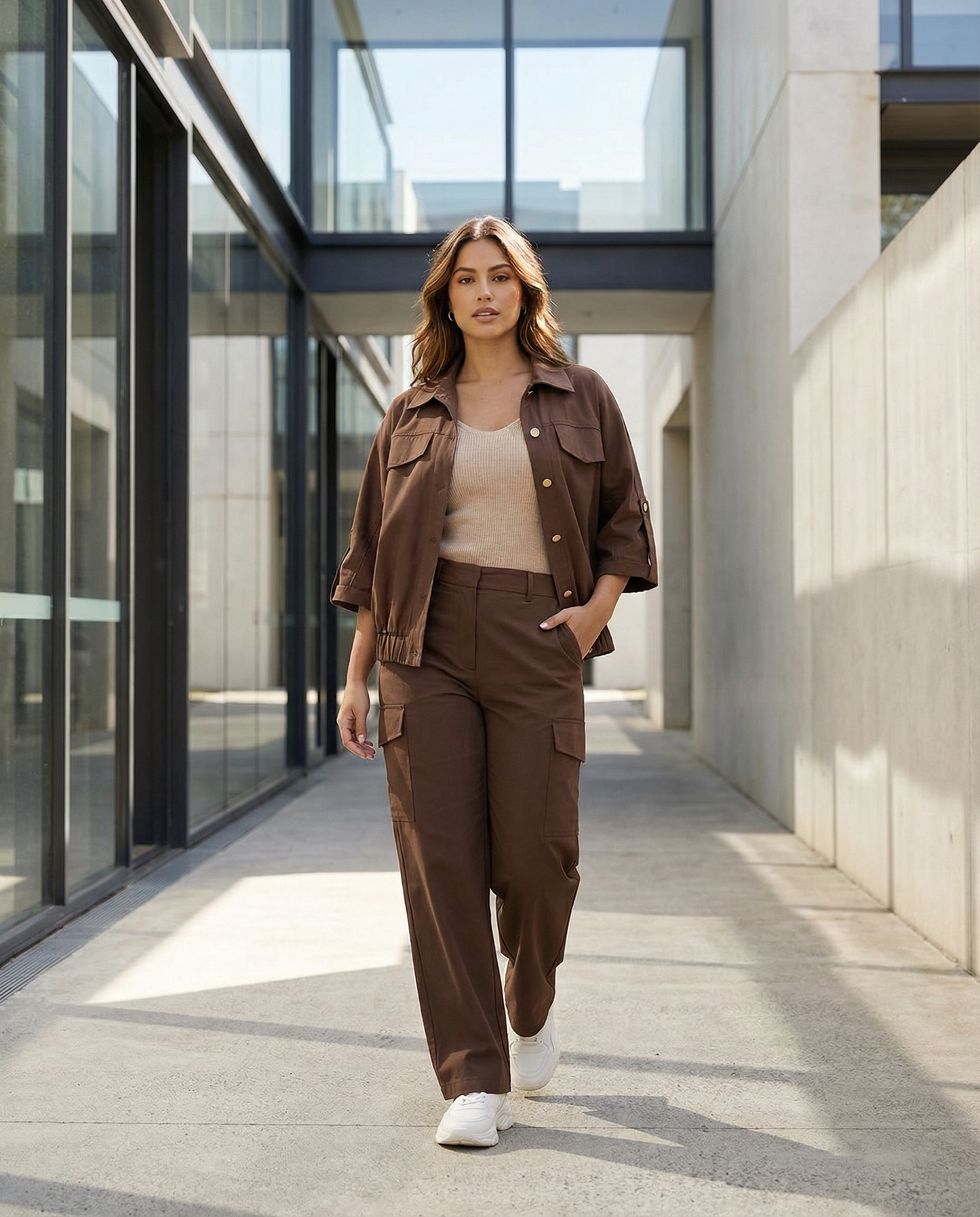 Conjunto Cortaviento Modular Urbano - Chaqueta Manga Corta + Pantalón Cargo Recto