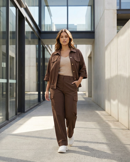 Conjunto Cortaviento Modular Urbano - Chaqueta Manga Corta + Pantalón Cargo Recto