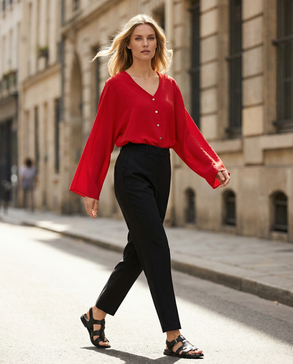 Blusa Crepe Murciélago Aura