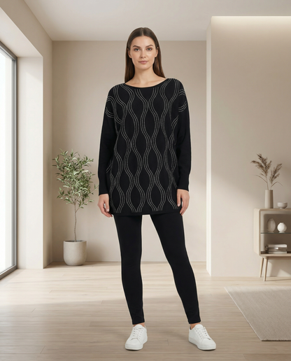 Chaleco Spandex Brillos Ondulados Weekenda
