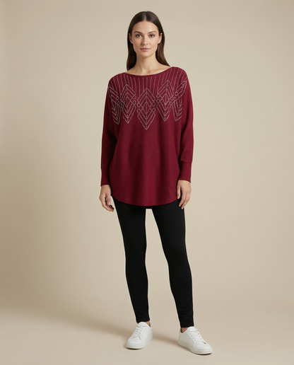 Chaleco Spandex Brillos Geométricos Weekenda