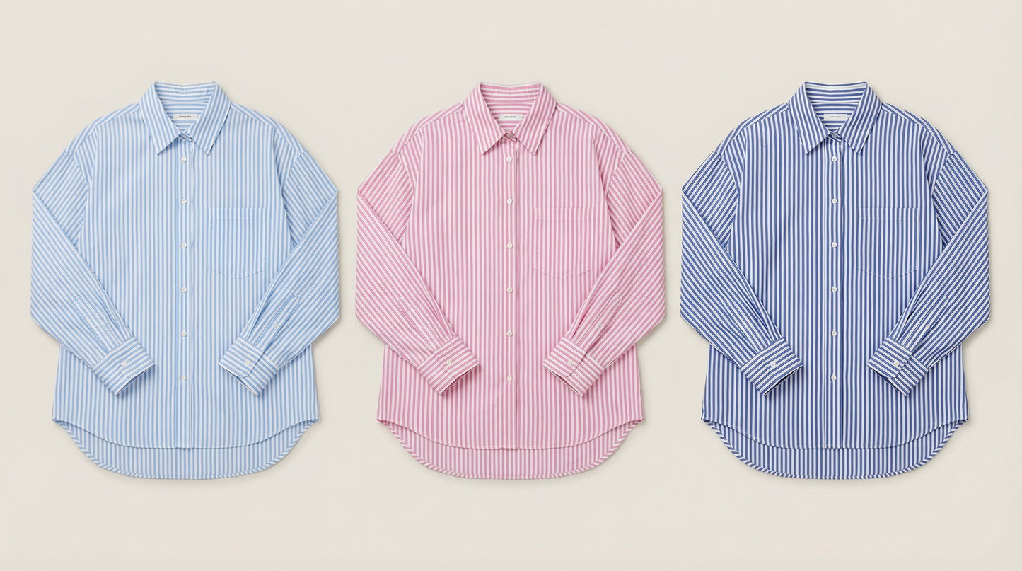 Camisa Poplin Rayada Essential