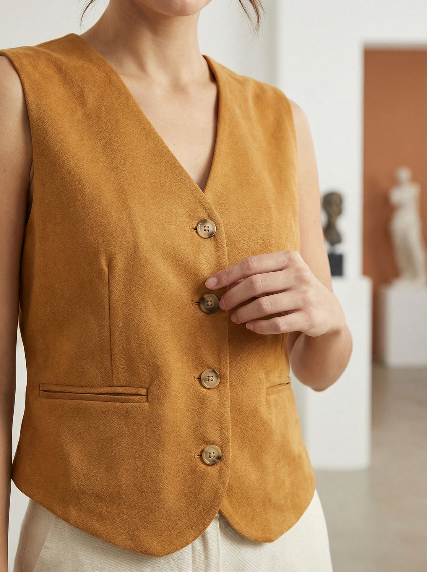 Gillette Gamuza Estructurada – Botones Frontales