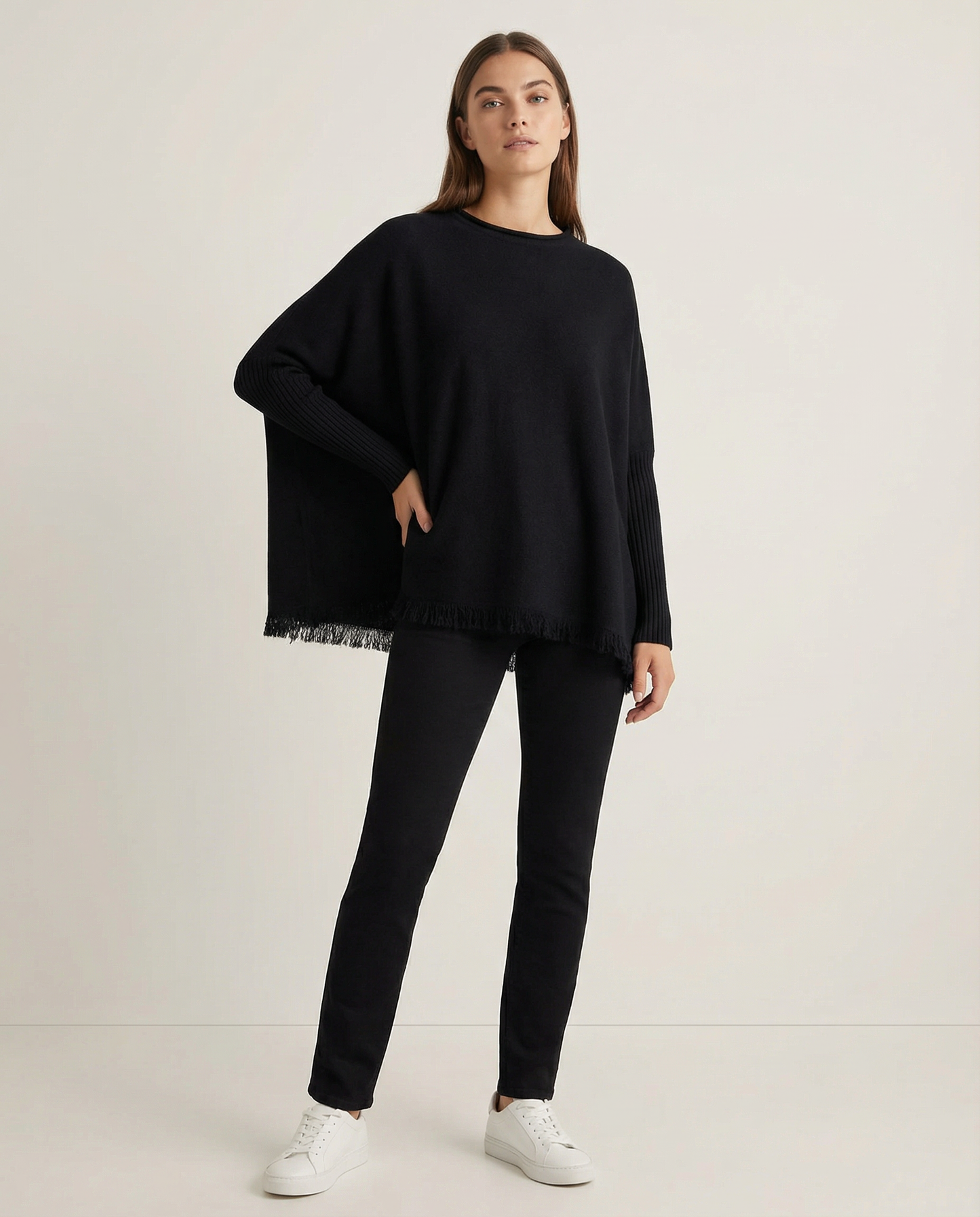 Chaleco Soft Oversize con Flecos