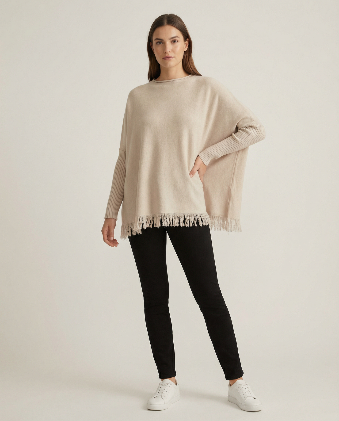 Chaleco Soft Oversize con Flecos