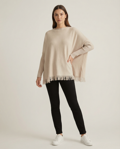 Chaleco Soft Oversize con Flecos