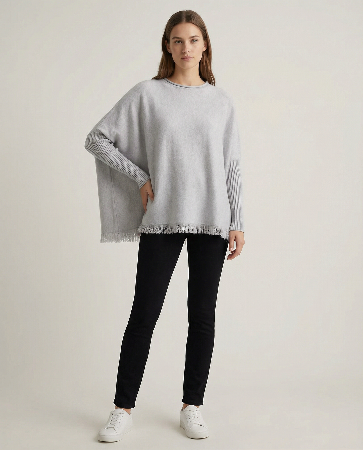 Chaleco Soft Oversize con Flecos