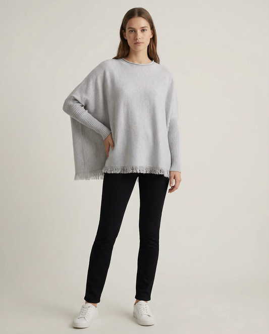 Chaleco Soft Oversize con Flecos