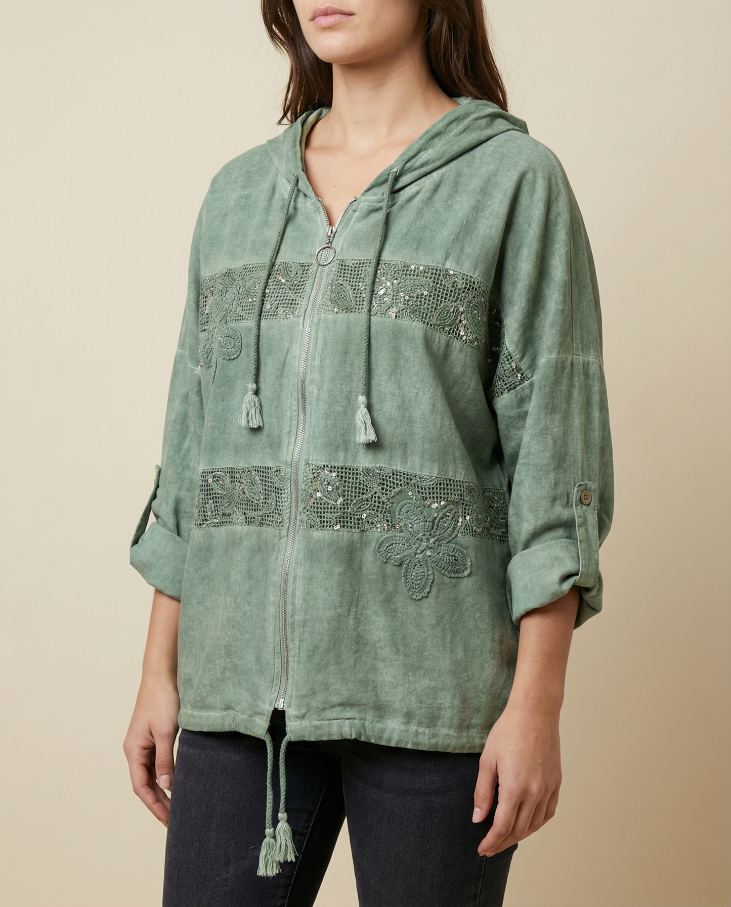 Chaqueta Lino Shine Hoodie