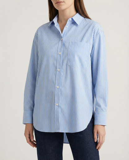 Camisa Poplin Rayada Essential