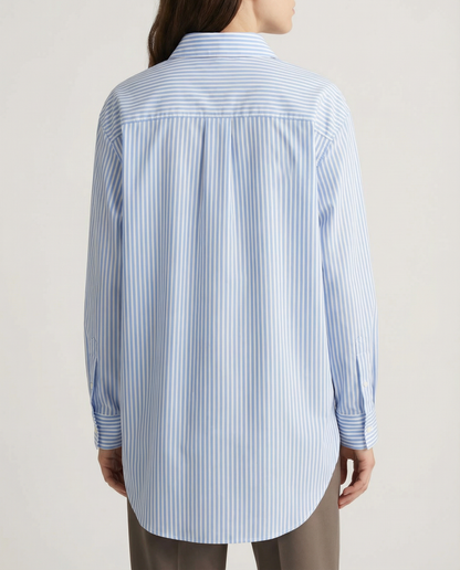 Camisa Poplin Rayada Essential