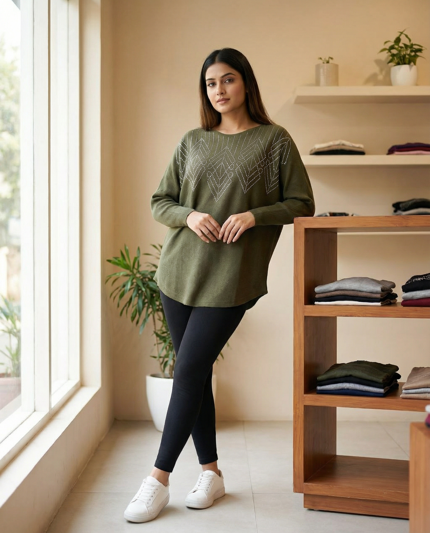 Chaleco Spandex Brillos Geométricos Weekenda