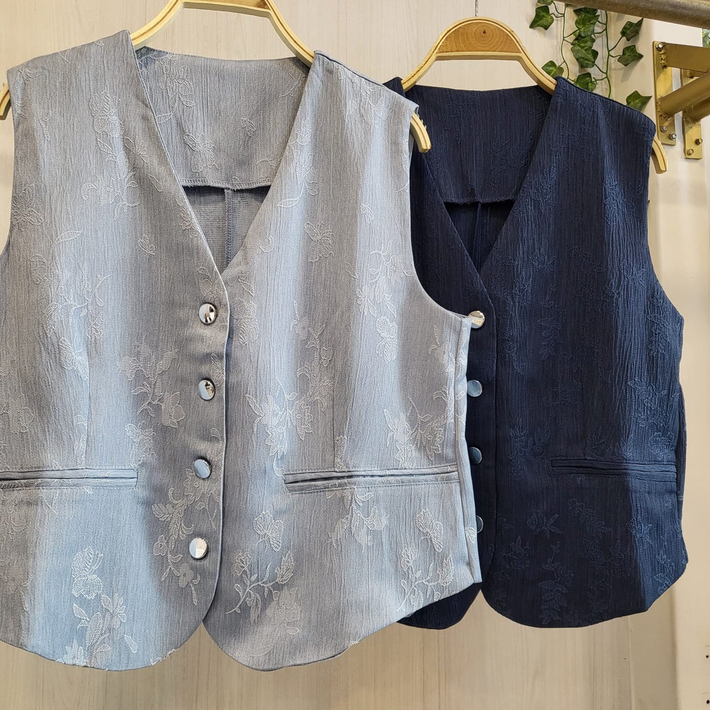 Conjunto Denim Bordado Chic – Gillette & Palazzo Mezclilla Fina