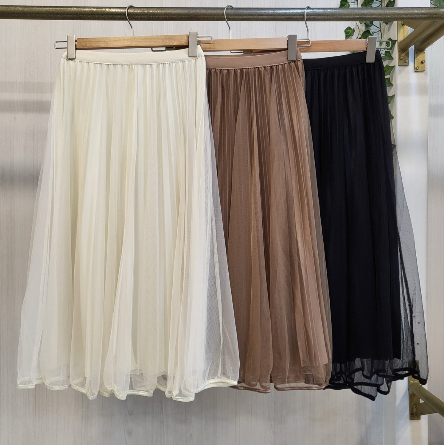 Falda Plizada Tul Midi Atelier